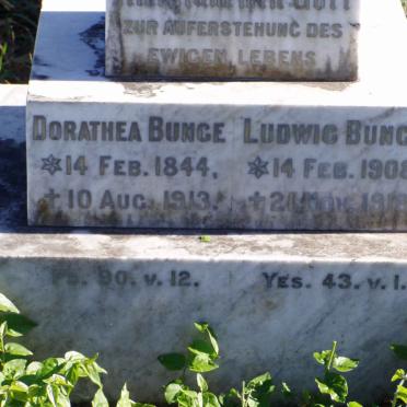 BUNGE Dorathea 1844-1913 :: BUNGE Ludwig 1908-1918