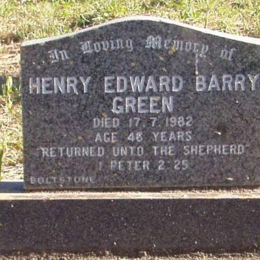 GREEN Henry Edward Barry -1982