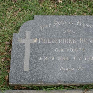 BUNGE Friedericke nee VOIGTS 1898-1972
