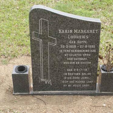 LOURENS Karin Margaret nee DEPPE1955-1990