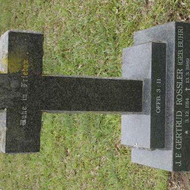 ROSSLER A.E.L.H. Reinhard 1910-2002 &amp;  J.F. Gertrud BUHR 1914-1989