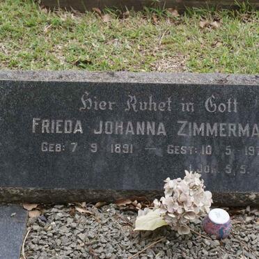 ZIMMERMANN Frieda Johanna 1891-1979