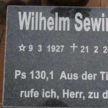 SEWING Wilhelm 1927-2010