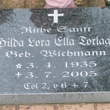 TORLAGE Hilda Lora Ella nee BICHMANN 1935-2005