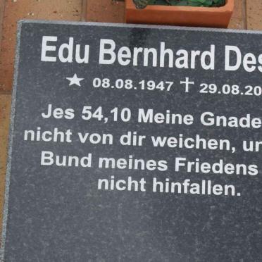 DESLER Edu Bernhard 1947-2009