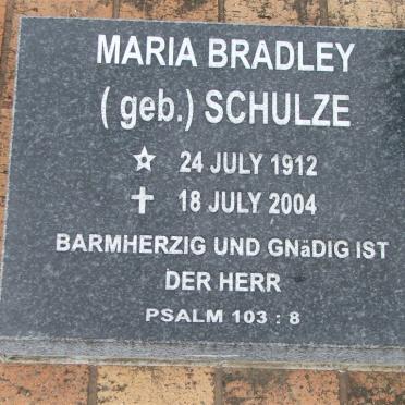 BRADLEY Maria nee SCHULZE 1912-2004