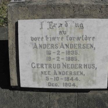 ANDERSEN Anders 1835-1885 :: NEDERHUS Gertrud nee ANDERSEN 1844-1904