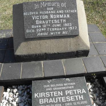 BRAUTESETH Victor Norman 1923-1977 &amp; Kirsten Petra 1924-2010