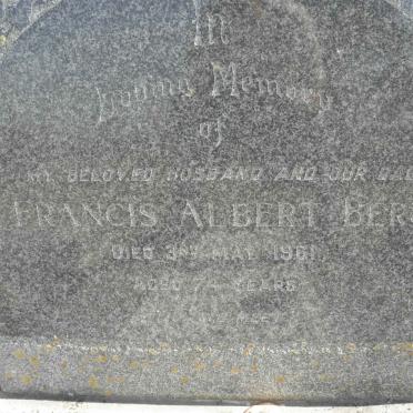 BERG Francis Albert -1961
