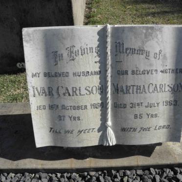 CARLSON Ivar -1960 &amp; Martha -1963