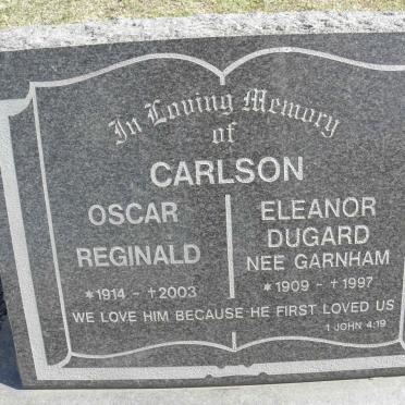 CARLSON Oscar Reginald 1914-2003 &amp; Eleanor Dugard GARNHAM 1909-1997