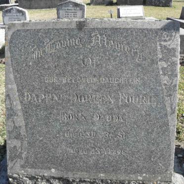FOURIE Daphne Doreen nee DADDY -1951
