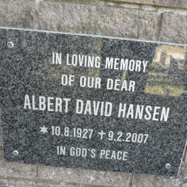 HANSEN Albert David 1927-2007