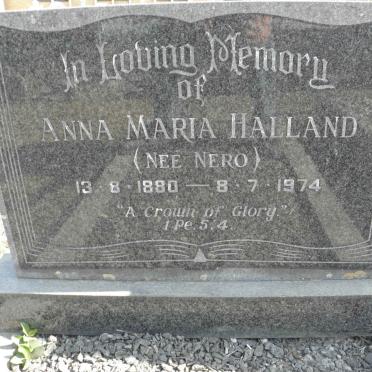HALLAND Anna Maria nee NERO 1880-1974
