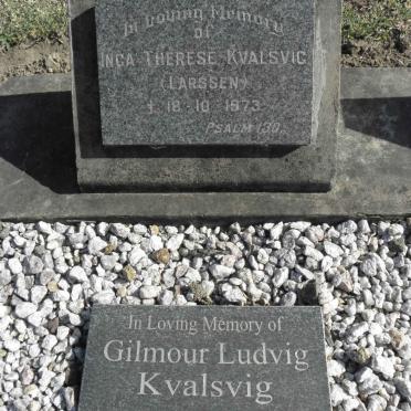 KVALSVIG Inga Therese nee LARSSEN -1973 :: KVALSVIG Gilmour Ludvig 1932-2008