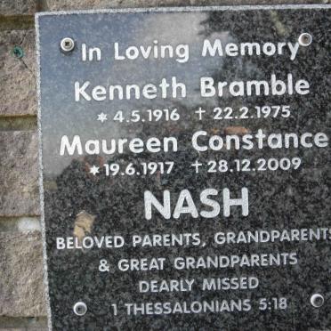 NASH Kenneth Bramble 1916-1975 &amp; Maureen Constance 1917-2009