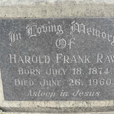 RAW Harold Frank 1874-1960