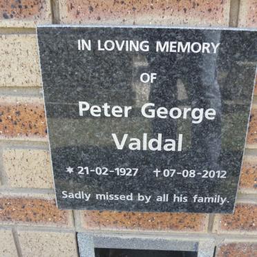 VALDAL Peter George 1927-2012