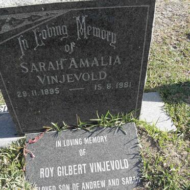 VINJEVOLD Sarah Amalia 1895-1981 :: VINJEVOLD Roy Gilbert