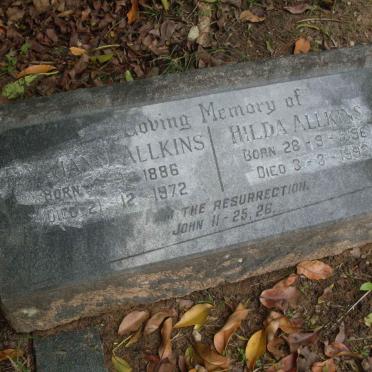 ALLKINS F. Vivian J. 1886-1972 &amp; Hilda 1896-1992 :: ALLKINS Harley 1924-1986