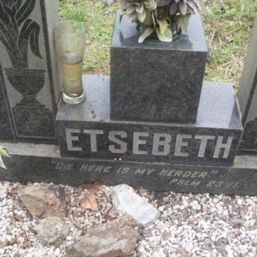 ETSEBETH Jacobus Wessel Marthinus 1913-1974 &amp; Aletta Johanna Catharina 1921-2007