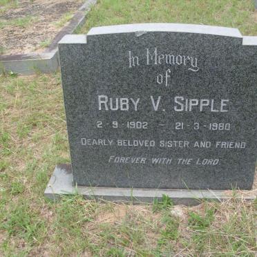 SIPPLE Ruby V. 1902-1980