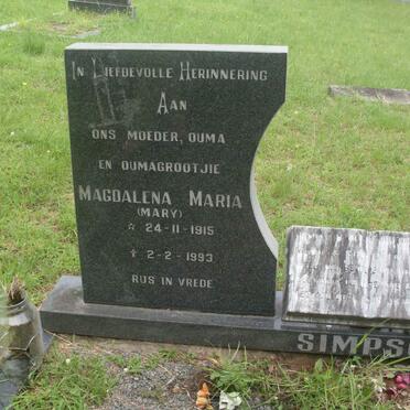SIMPSON Magdalena Maria 1915-1993