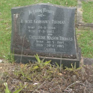 THOMAS Robert Goronwy 1904-1967 &amp; Catherin Mason 1905-1985