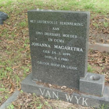 WYK Johanna Margaretha, van 1899-1980