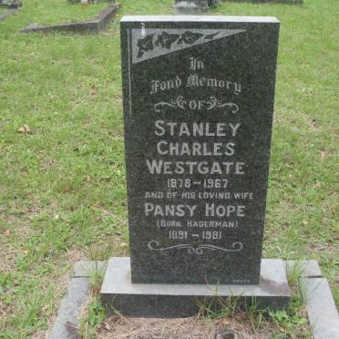 WESTGATE Stanley Charles 1878-1967 &amp; Pansy Hope HANGERMAN 1891-1981