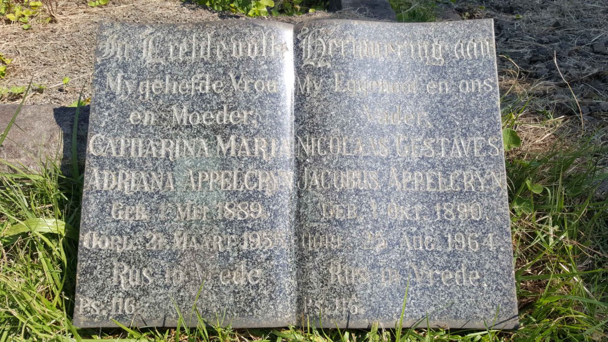 APPELCRYN Nicolaas Gestaves Jacobus 1890-1964 &amp; Catharina Maria Adriana 1889-1955