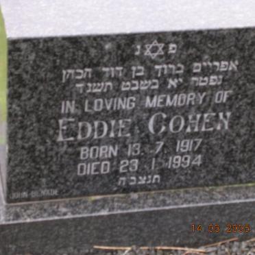 COHEN Eddie 1917-1994