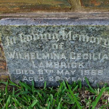 LAMBRICK Wilhelmina Cecila -1968