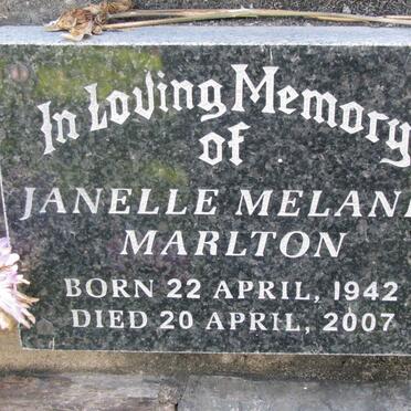 MARLTON Janelle Melanie 1942-2007