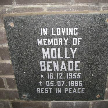 BENADE Molly 1955-1996