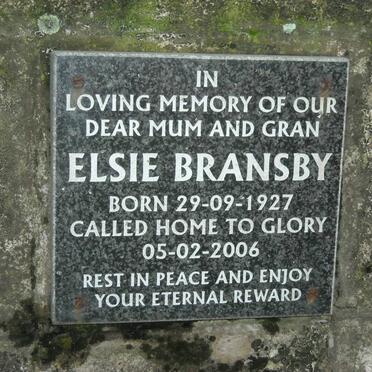 BRANSBY Elsie 1927-2006