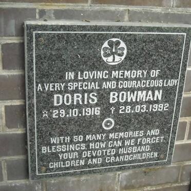 BOWMAN Doris 1916-1992