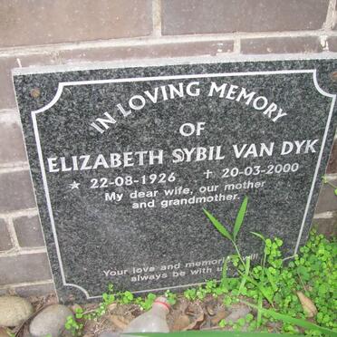 DYK Elizabeth Sybil, van 1926-2000