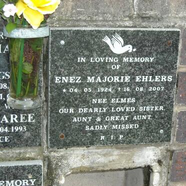 EHLERS Enez Majorie nee ELMES 1924-2007