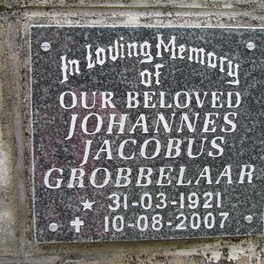 GROBBELAAR Johannes Jacobus 1921-2007