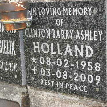 HOLLAND Clinton Barry Ashley 1958-2009