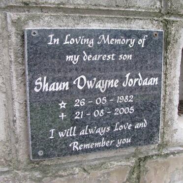 JORDAAN Shaun Dwayne 1982-2005