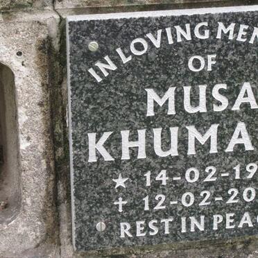 KHUMALO Musa 1956-2009