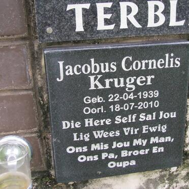 KRUGER Jacobus Cornelis 1939-2010