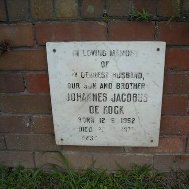 KOCK Johannes Jacobus, de 1952-197?