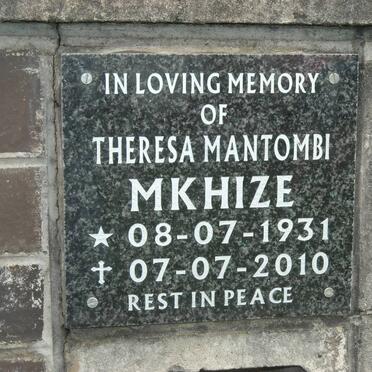 MKHIZE Theresa Mantombi 1931-2010