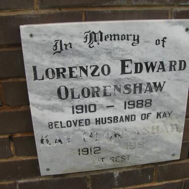OLORENSHAW Lorenzo Edward 1910-1988