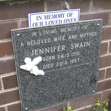 SWAIN Jennifer 1951-1997