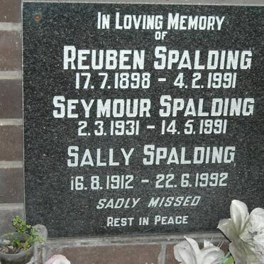 SPALDING Reuben 1898-1991 &amp; Sally 1912-1992 :: SPALDING Seymour 1931-1991