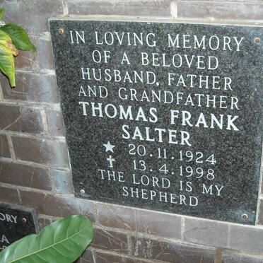 SALTER Thomas Frank 1924-1998